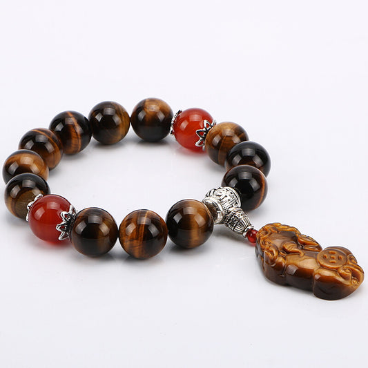 Car Gear Bead, Safety Buddha Bead, Pixiu Tiger Eye Stone Decoration Inside The