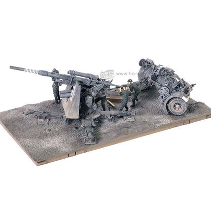 FOV 1/32 WWII German 88mm FLAK37 Anti-aircraft Gun W/Soldier Scene Finished Mode