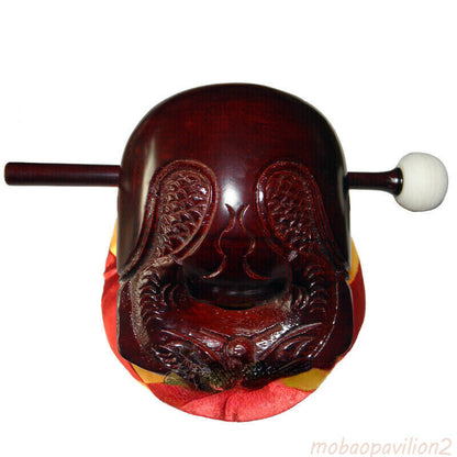 5" Temple Block Zen Drum Buddhism Muyu Buddhist Annatto Wooden Fish Mokugyo
