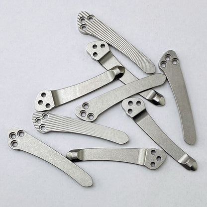 New CustomHand Made TC4 Deep Carry Pocket Clip for Spyderco knives