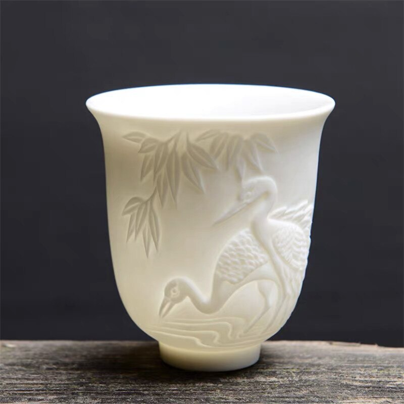 Ceramic Dragon Phoenix Teacup Zen Jade Porcelain Water Mug Creative Tea Cup