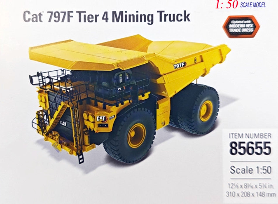 1:50 DM CAT797F Off-Highway Truck Mine Dump Truck Construction Diecast Model