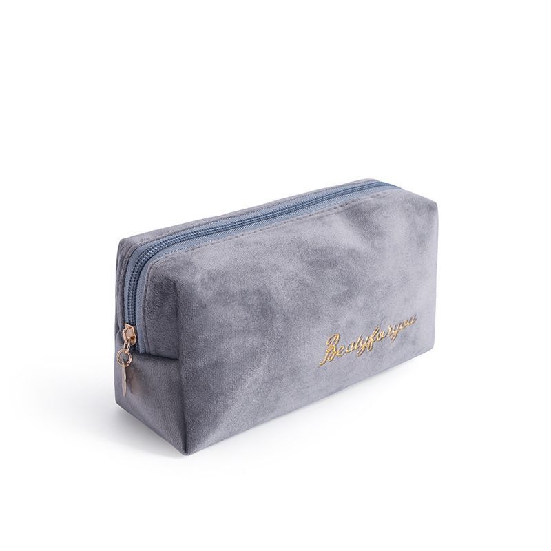 Cosmetic Bag Soft Velvet Make Up Storage Toiletry Package Travel Organizer Pouch