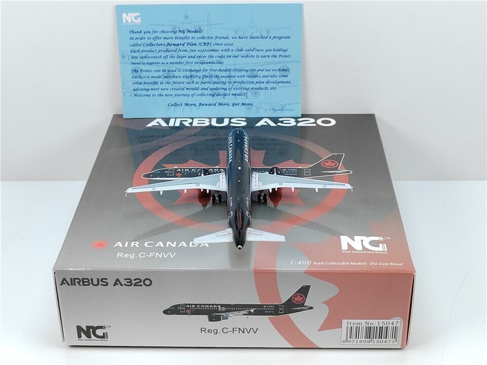 1:400 NG Model AIR CANADA AIRBUS A320 Passenger Aircraft Diecast Airplane Model