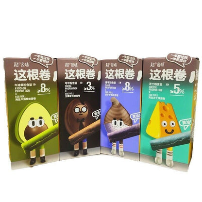 很友味很内卷蛋卷生椰拿铁味鸡蛋卷chinese Snack Raw Coconut Latte Flavored Egg Rolls