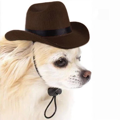 Dog Cat Western Cowboy Hat Pet Hat Pet Accessories Photo Prop Universal Retro