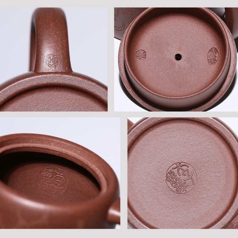 Handmade Tea Pot Marked China Character Carved True Yixing Zisha Clay Master Pot