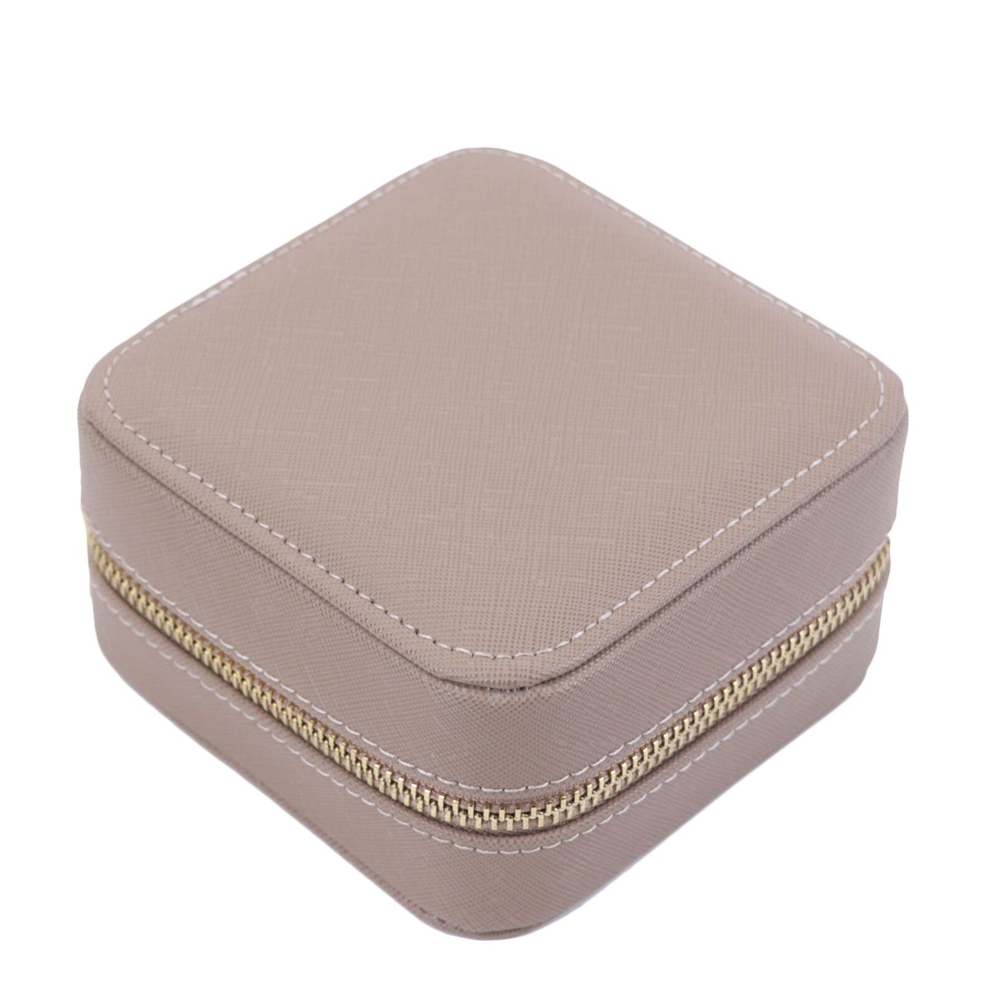 Customized Genuine Leather Earrings Ring Case Jewelry Storage Box 11.5*11.5*6 CM