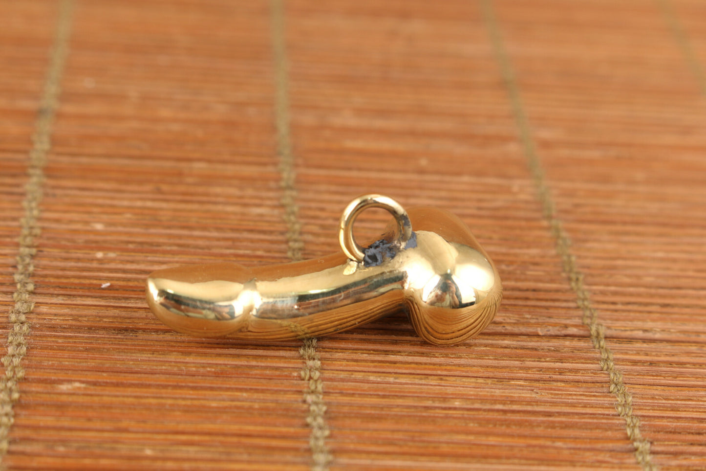 Rare chinese copper hand cast fengshui penis cool statue necklace key pendant
