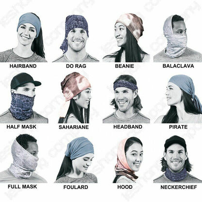 Mask Bandana Hunting Facemask Headband Camo Neck Gaiter Buff Scarf Tube Outdoors