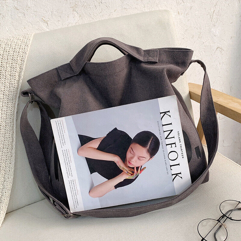 US Unisex Casual Crossbody Bag adjustable Canvas Tote Shoulder Handbag Messenger