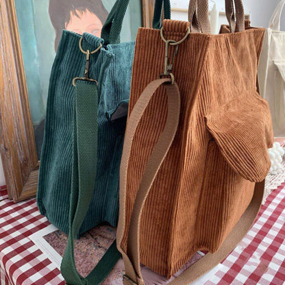 Corduroy Bag Shoulder Bag Luxury Handbags Shopper Book Messenger Crossbody Bag