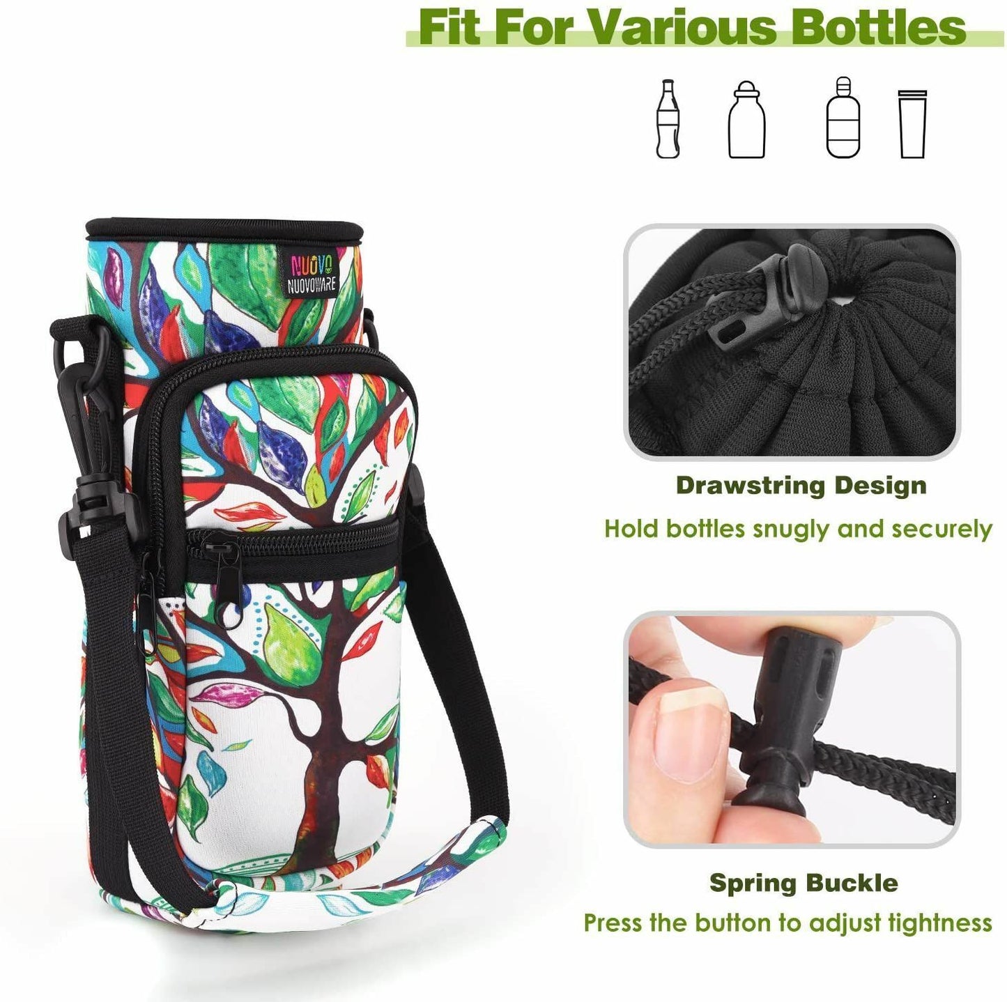 Water Bottle Holder Bag Universal Water Mug Pouch Sports Outdoor Travel Camping