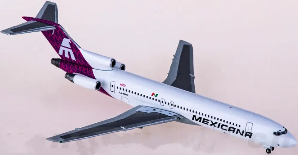 1:500 Herpa Mexicana BOEING 727-200 Passenger Aircraft Diecast Airplane Model
