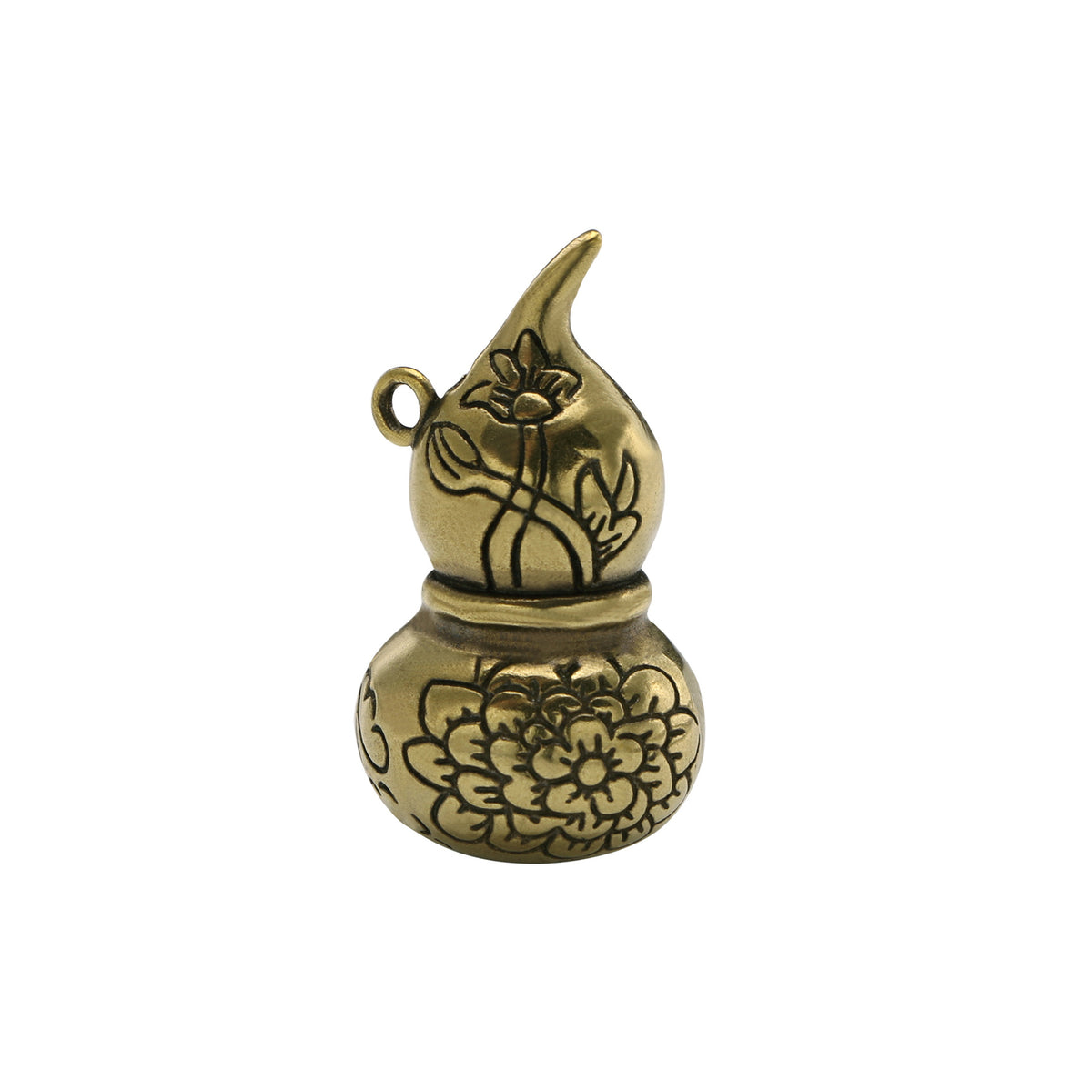 Solid Brass gourd pendant Figurine Small Statue Home Ornament Collectibles