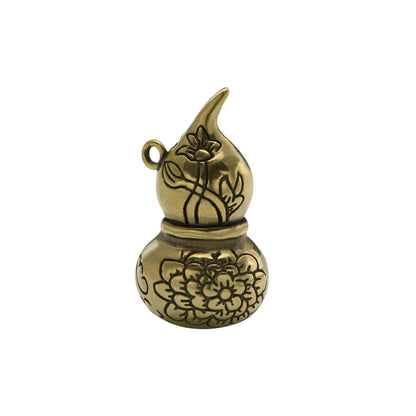 Solid Brass gourd pendant Figurine Small Statue Home Ornament Collectibles