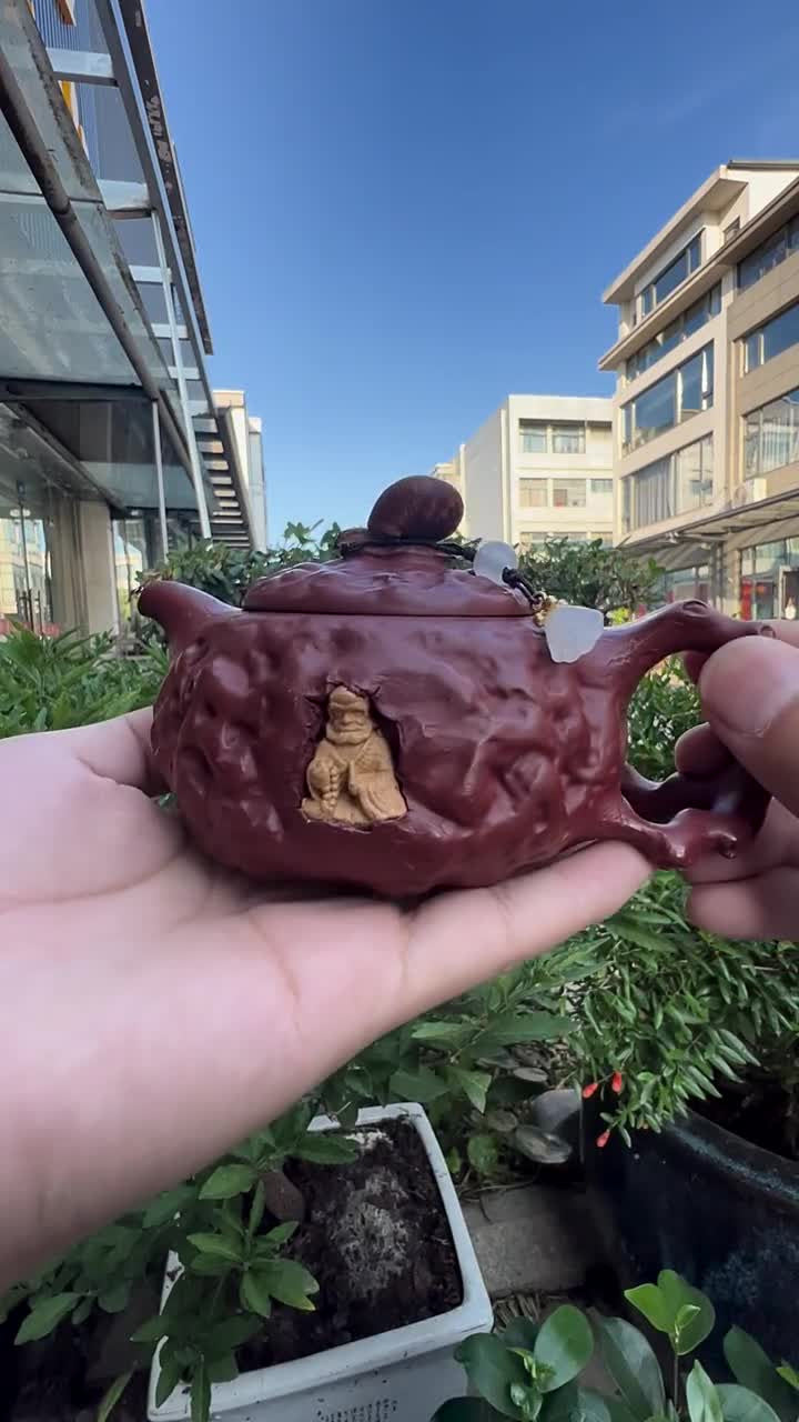 Full Handmade Tea Pot Real Yixing Zisha Dahongpao Clay 9 Infuser Hole Master Pot