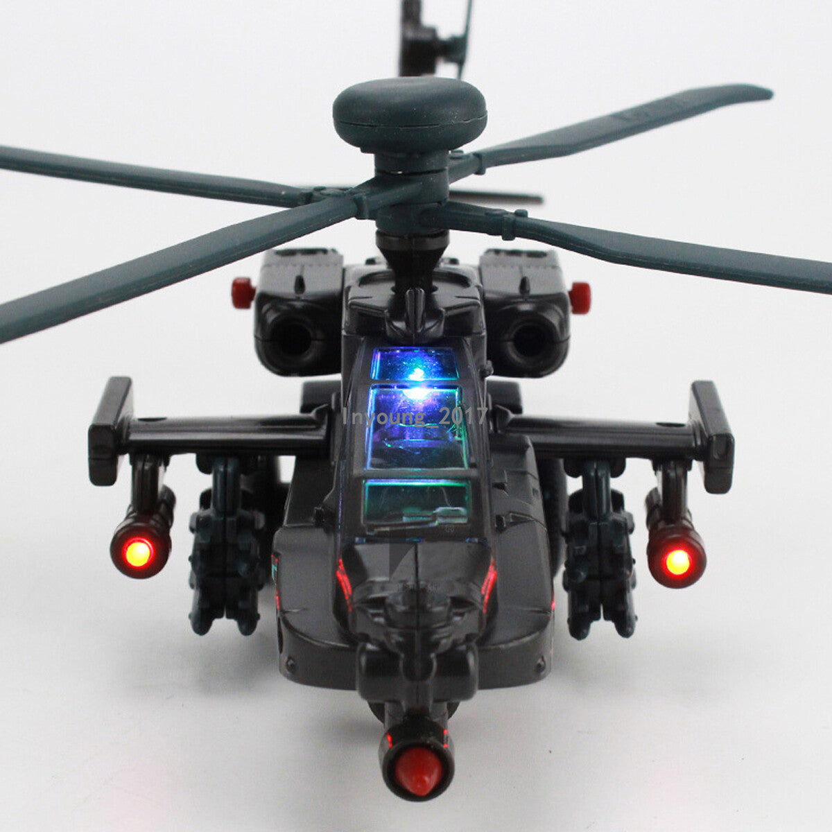 1:64 Scale Boeing AH-64D Apache Helicopter Model Metal Diecast Airplane Toys