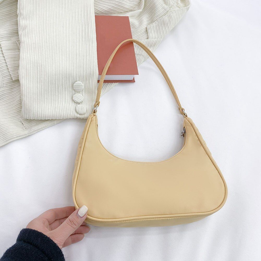 Women's Bag Solid Color Armpit Underarm Shoulder Bags Handbag Purse 270*160*60mm