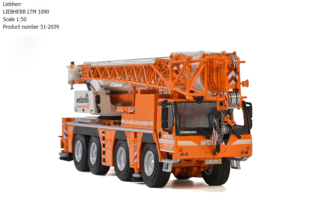 1:50 LIEBHERR LTM 1090-4.2 Crane Construction Equipment Machine Diecast Model
