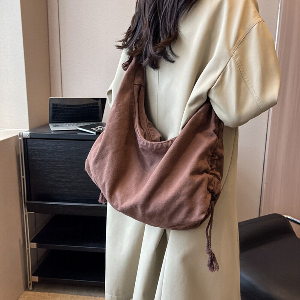 School Messenger Bag Large Capacity Canvas Shoulder Bag Dumpling Bag Simple