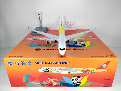 1:200 Aviation SICHUAN AIRLINES AIRBUS A350-900 Passenger Airplane Diecast Model