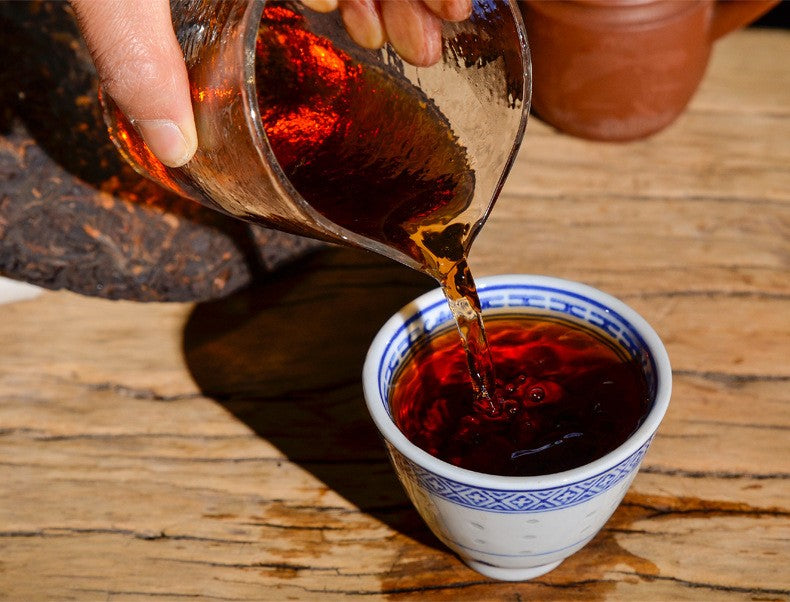 2012 Bulang Mountain Old Tree Ripe Pu'er Tea Cake 357g Yunnan Pu'er Tea