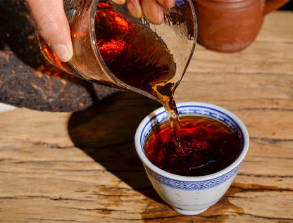 2012 Bulang Mountain Old Tree Ripe Pu'er Tea Cake 357g Yunnan Pu'er Tea
