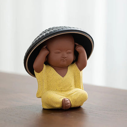 Ceramic Creative Monk Tea Strainer Tea Leaking Tea Filter Net Kung Fu Tea Set