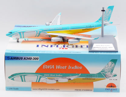 1:200 32CM InFlight BWIA West Indies AIRBUS A340-300 Airplane Diecast Model