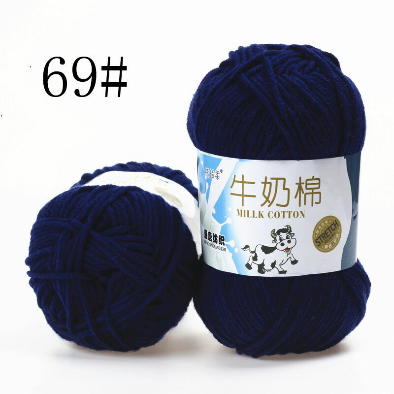 Hot Sale 50g Hand-woven Chunky Yarn Soft Milk Cotton Knitting Baby wool yarn
