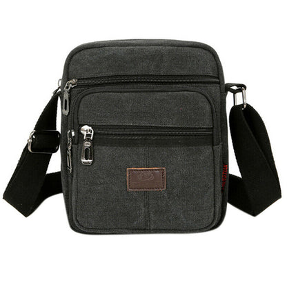 Retro Shoulder Bag Flip Casual Messenger Canvas Fashion Zipper Multifunctional