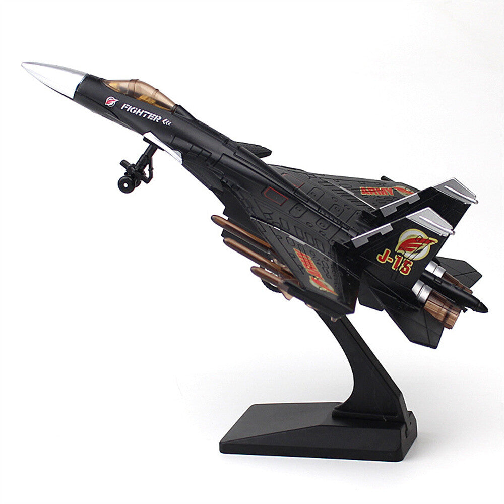 1:100 Pull Back Aviation Aircraft Model J-15 Military Fighter Plane Sound Light