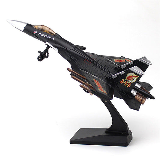 1:100 Pull Back Aviation Aircraft Model J-15 Military Fighter Plane Sound Light