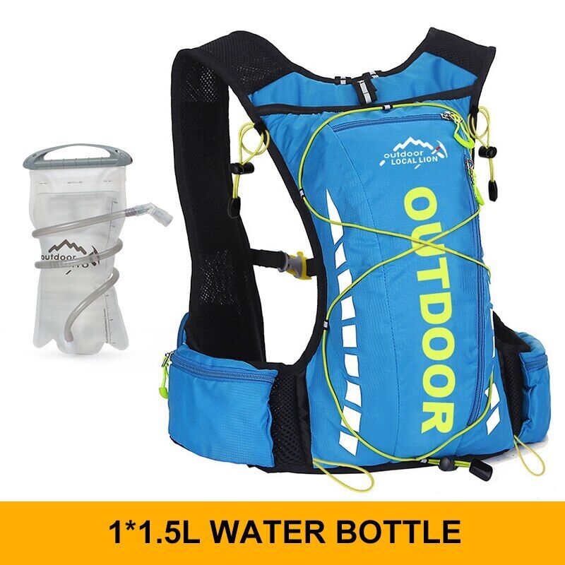 Cycling Backpack Men Women Nylon Bag Hiking Camping 250ml 1.5L Water Bag