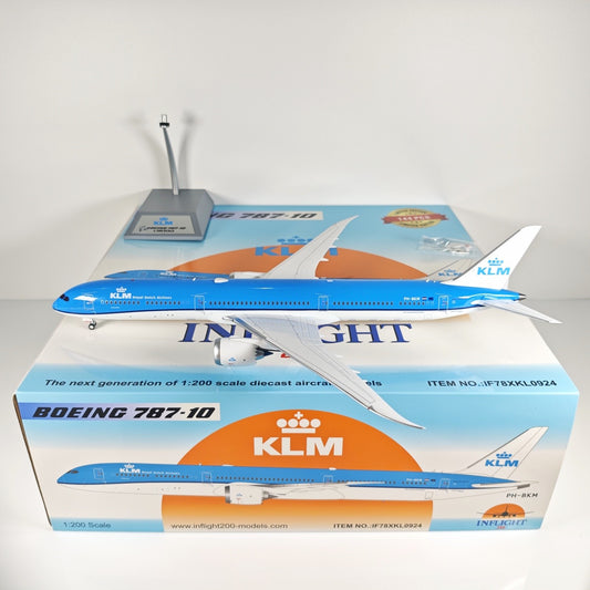 1:200 InFlight KLM Boeing 787-10 PH-BKM Passenger Airplane Diecast Plane Model