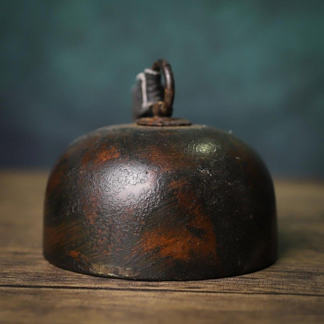Chinese Tibetan Brass Bell 8cm Diameter Loud Sound Tibetan Craft Small Bell