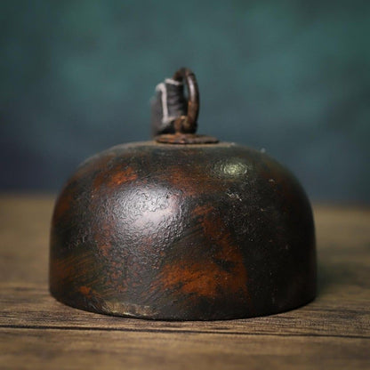 Chinese Tibetan Brass Bell 8cm Diameter Loud Sound Tibetan Craft Small Bell