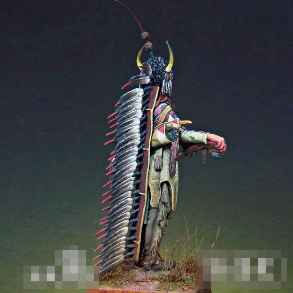 1/24 resin figure model Ancient Black Foot Blood Warrior Unassembled Unpainted