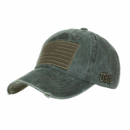 Cap Adjustable Snapback Hat Baseball Retro Flag Embroidery Baseball Headwear 1PC
