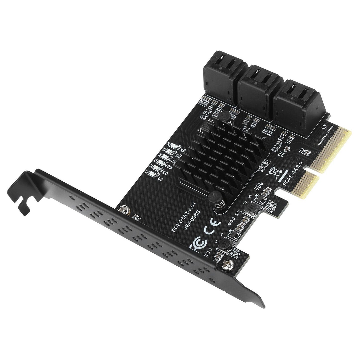 PCI-E Express to 6 Ports SATA 3.0 Controller Expansion Card Adapter 6Gbps for PC