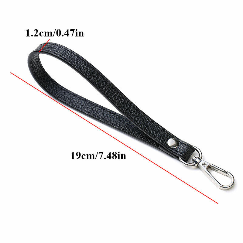 PU Leather Wallet Strap Replaceable Handbag Metal Bag Wrist Strap Key Belt