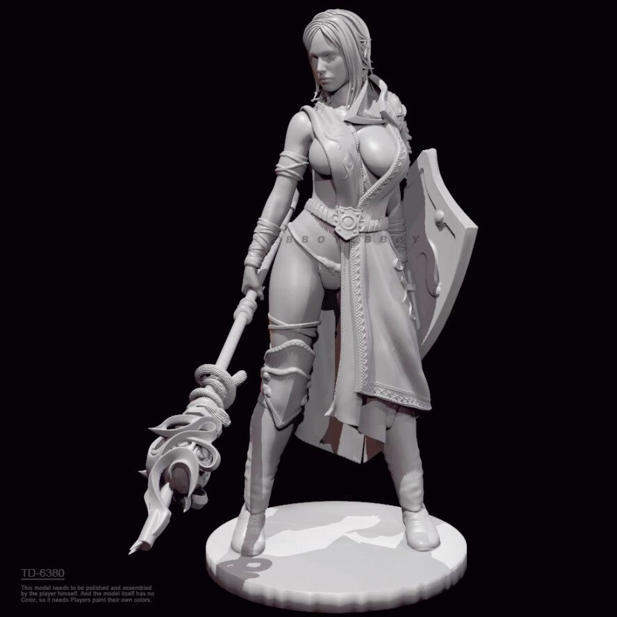 1/24 resin figure model Battle goddess 3D printing unassembled unpainted