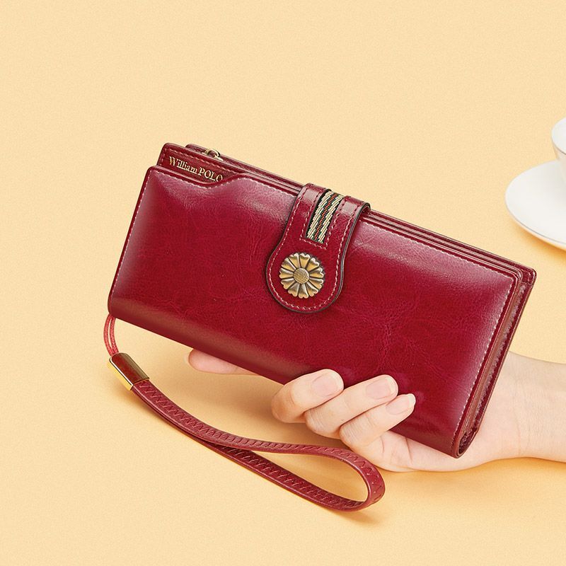 Card Holder Purses Leather Long Wallet Zip Hasp Bag Money Coin Pocket Card Bags