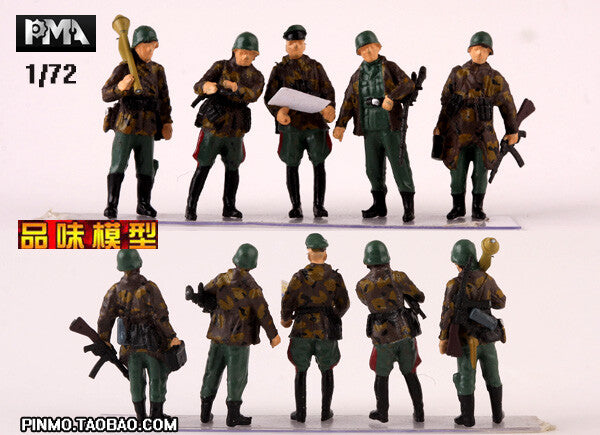 1/72 5Pcs German Armored Division Field Commander Armored 5-Man Model