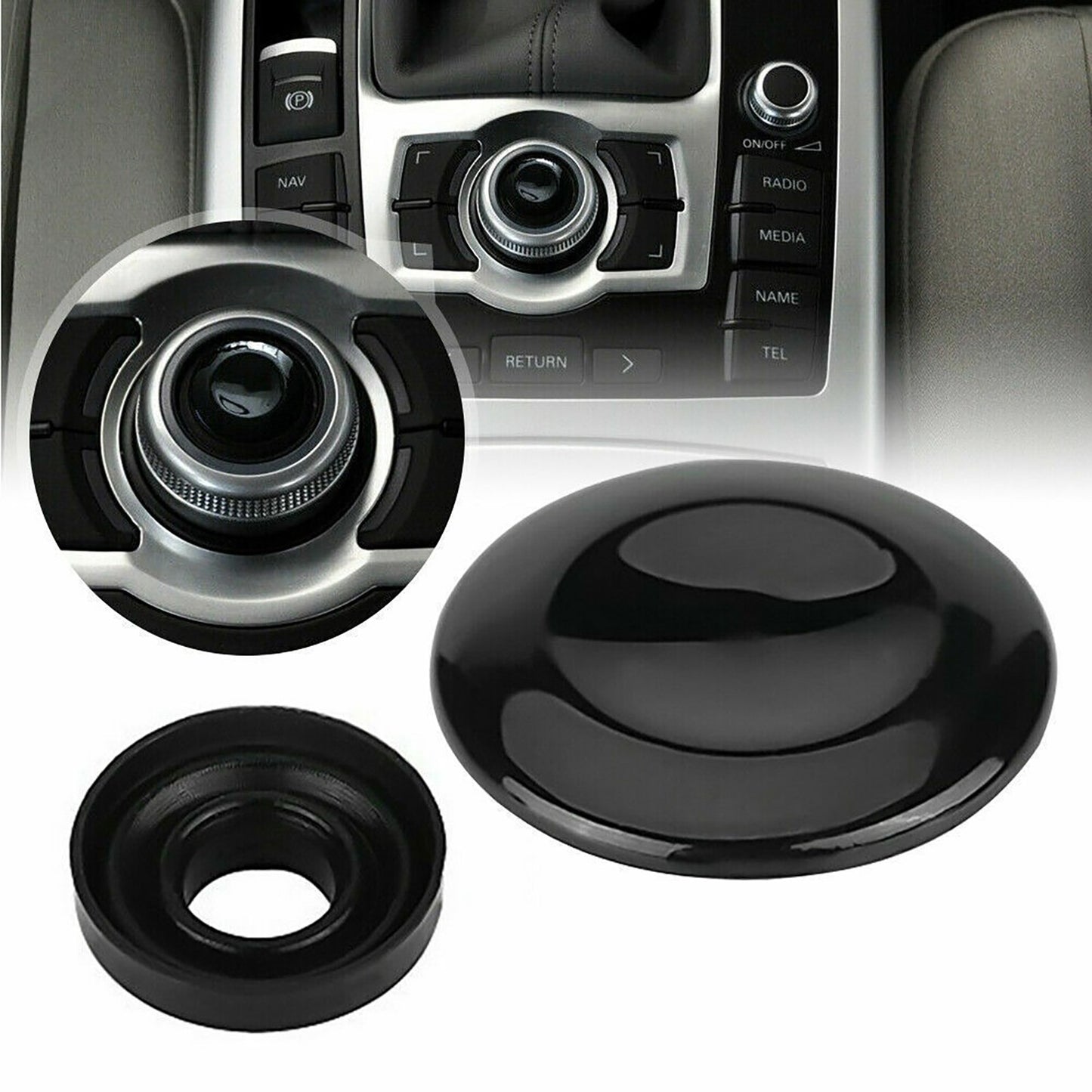 Joystick Control Center Button Cap Cover Knob Replacement For Audi A4 A5 A6 A8