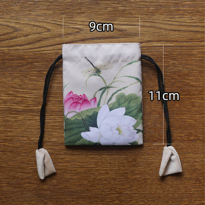 Chinese Velvet Jewelry Buddha Bag Organizer Storage Bag Jewelry Teacups Case NEW