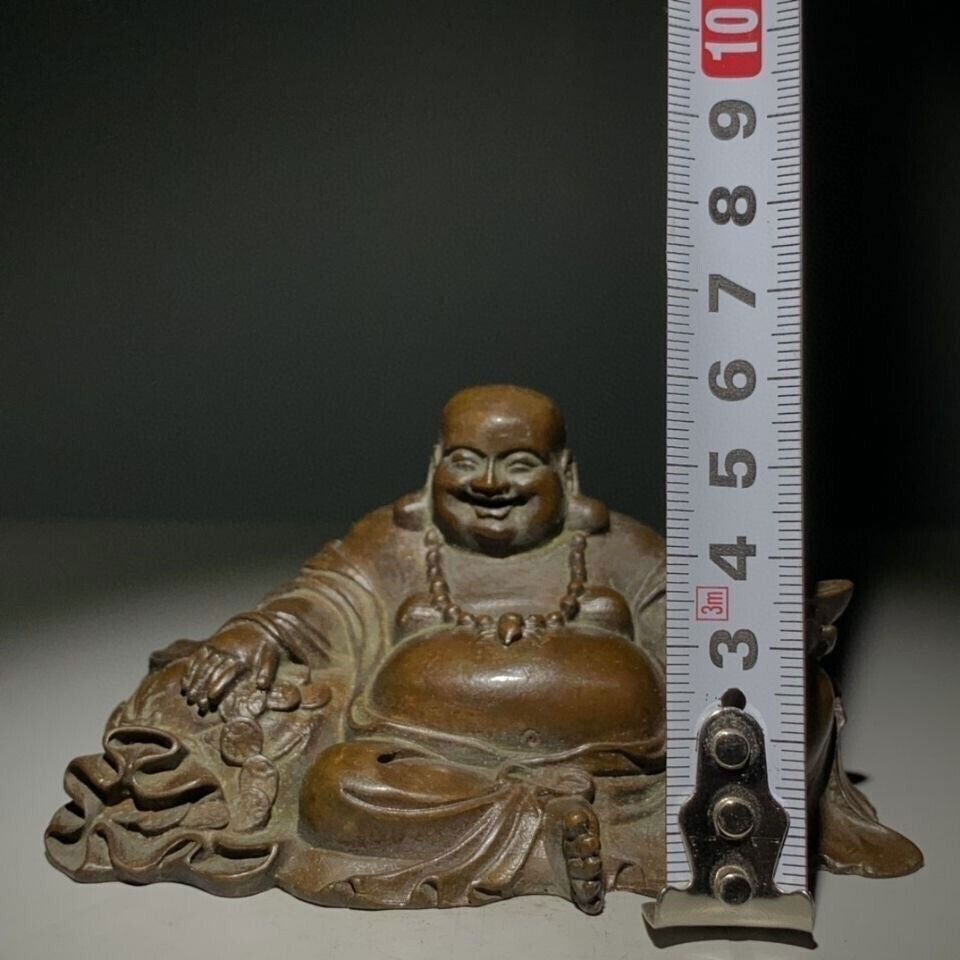 Chinese Tibet Buddha Blessing Figure Statue Collect Bronze Temple Table Decor