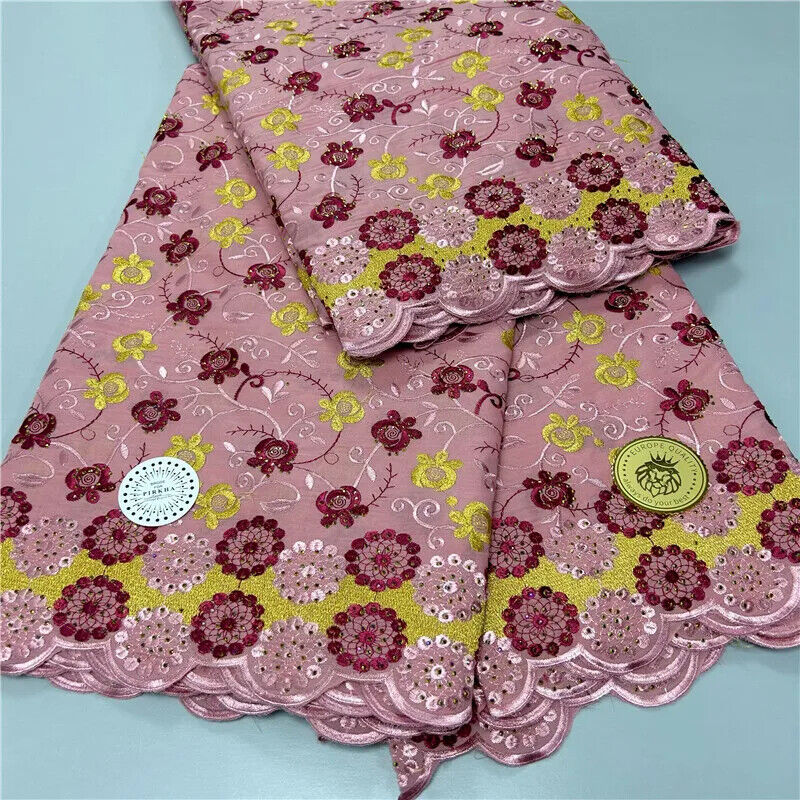 5 yard Swiss lace latest heavy beaded Embroidery 100% lace popular