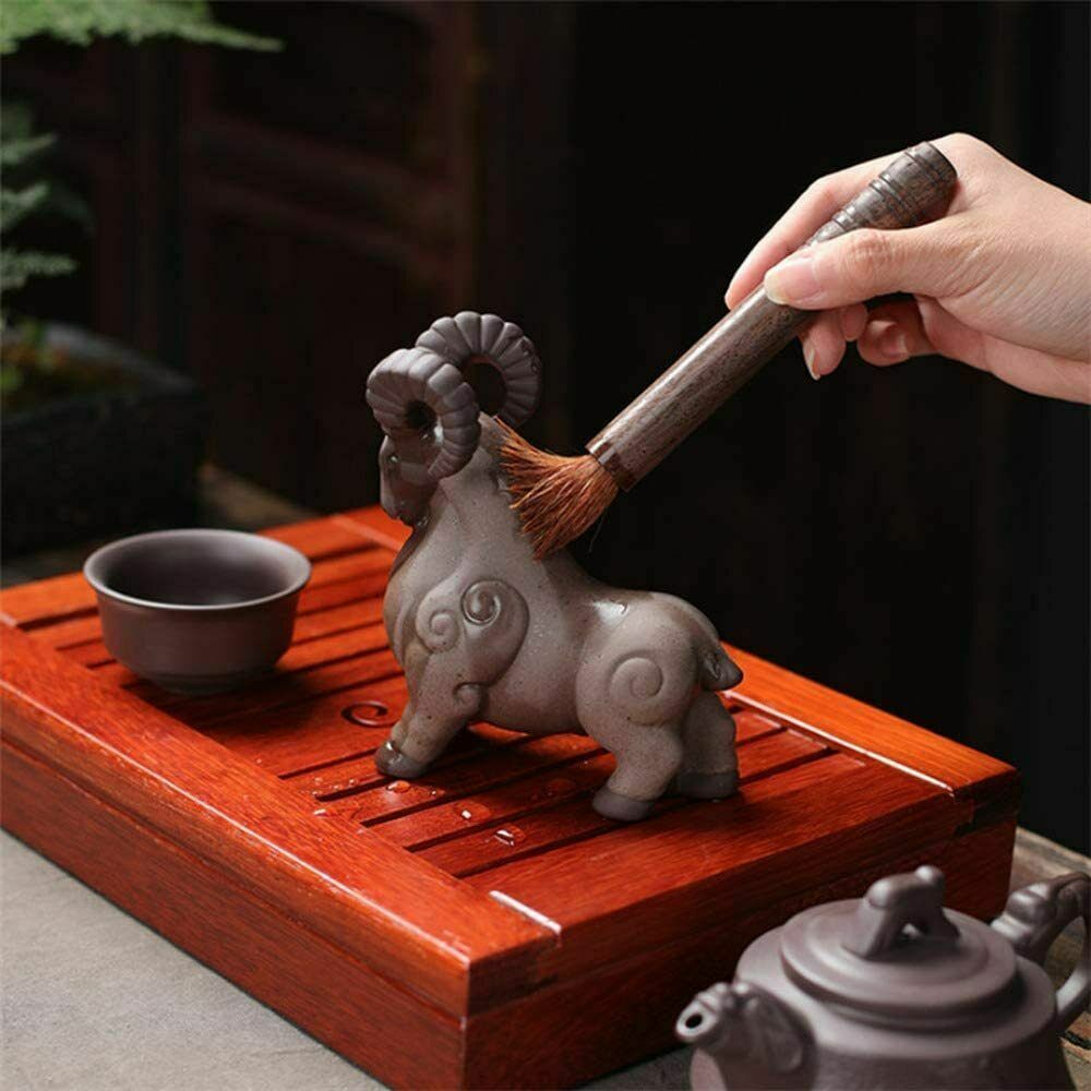 Purple Clay Goat Tea Pet Ornaments Ceramic Animal Figurine Tea Tray Accessories